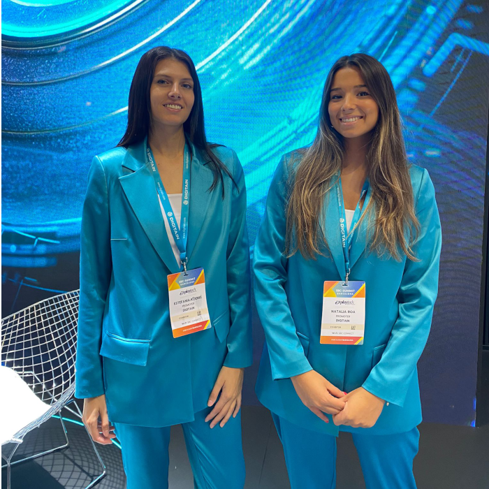 Our hostesses at the Digitain booth for the SBC Summit Barcelona 2022.